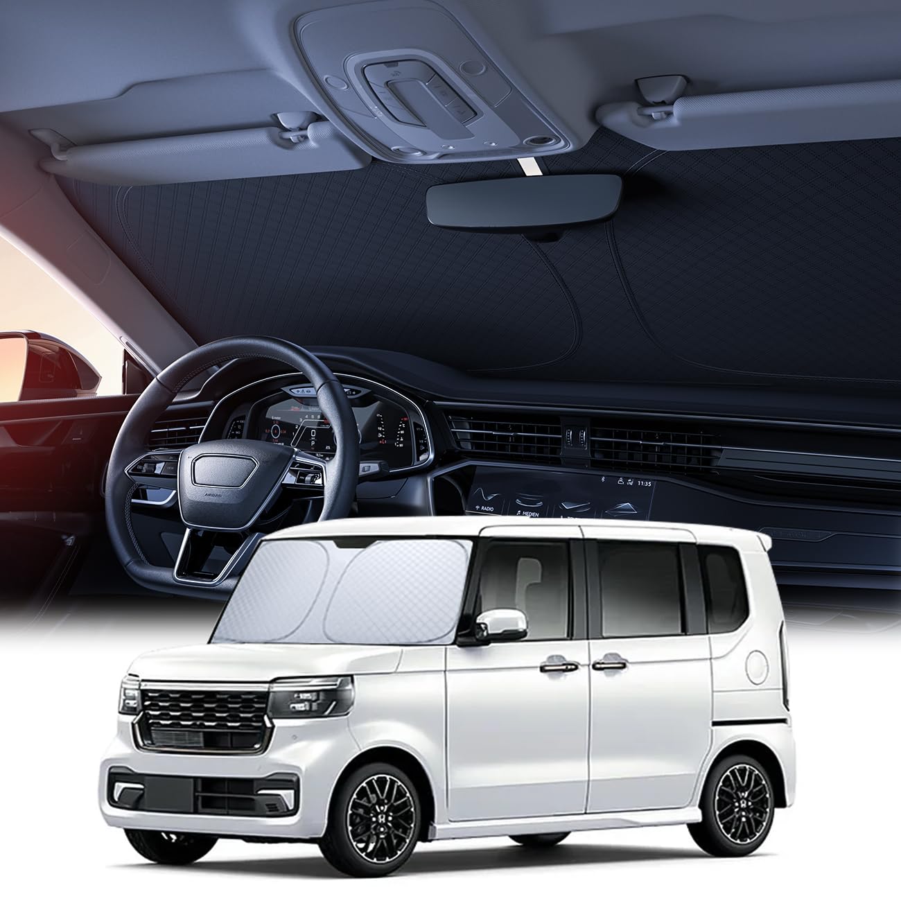 Amazon.co.jp: 【6層断熱素材】 Lamicall ホンダ N-BOX JF5 JF6系 R5